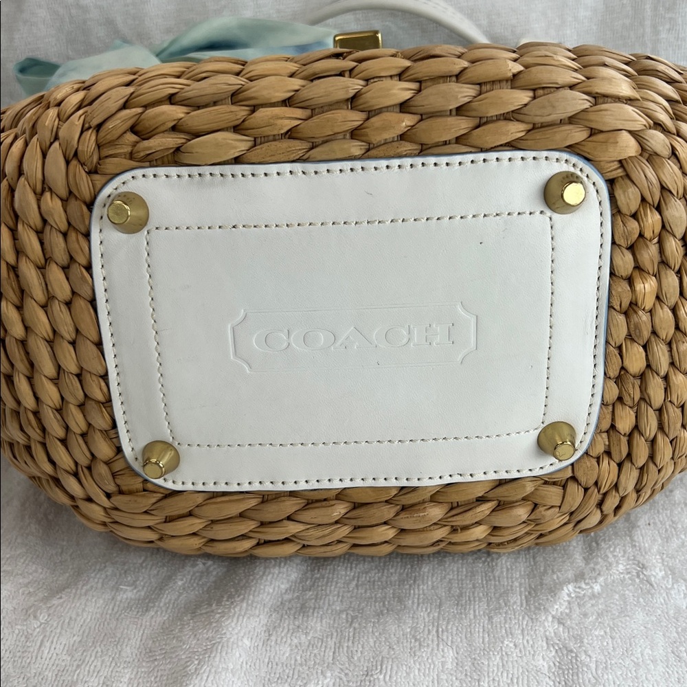 Coach 2006 vintage legacy straw basket bag - Picture 6 of 12